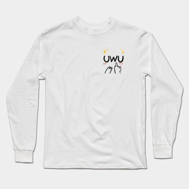 uwu is my mood Long Sleeve T-Shirt by SayWhatDesigns